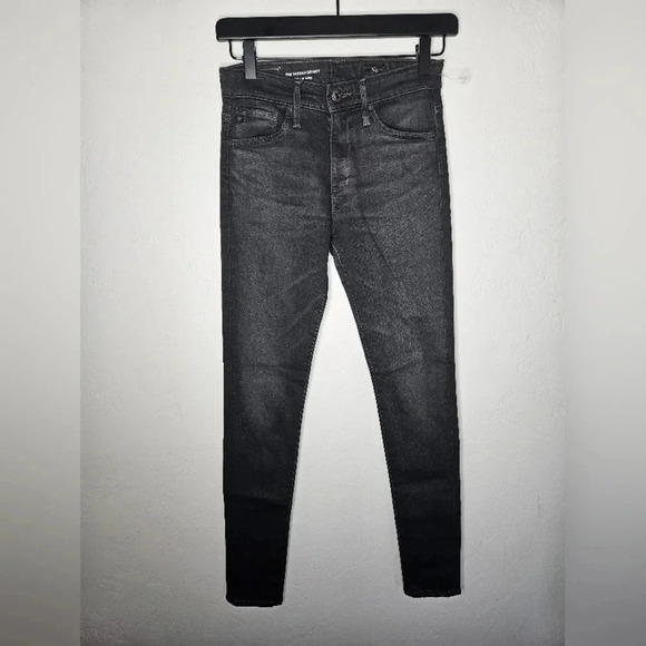 Ag Adriano Goldschmied Denim - AG Adriano Goldschmied The Farrah Skinny High Rise Skinny Jeans in Washed Black